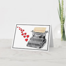 Getippter Valentinsgruß Feiertagskarte