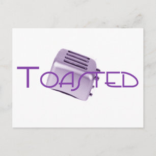 Getoastet - Retro-Toaster - Violett Postkarte