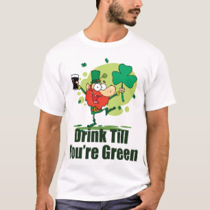 Getränk, bis Sie grünes Kobold-T-Shirt sind T-Shirt