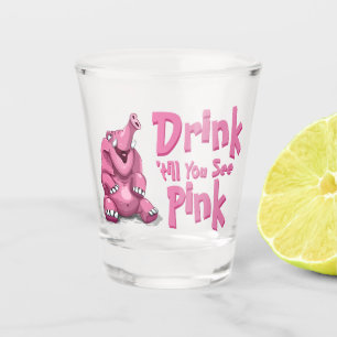 Getränk 'bis Sie rosa Elefanten sehen Schnapsglas
