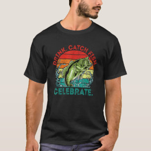 Getränk Fang Fisch Feiern Glück Bier Liebhaber Po T-Shirt