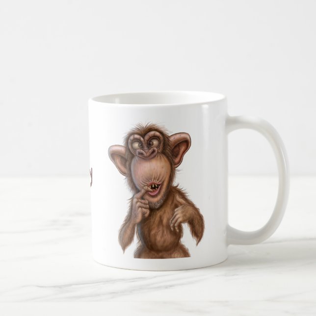Getränk herauf Affe-Tasse Kaffeetasse (Rechts)