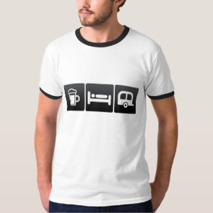 Getränk, Schlaf und Camper T-Shirt