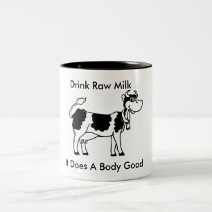 Getränk-ungekochte Milch, tut es einen Körper Zweifarbige Tasse