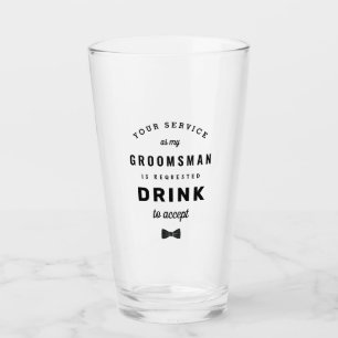 Getränk zur Annahme Glas