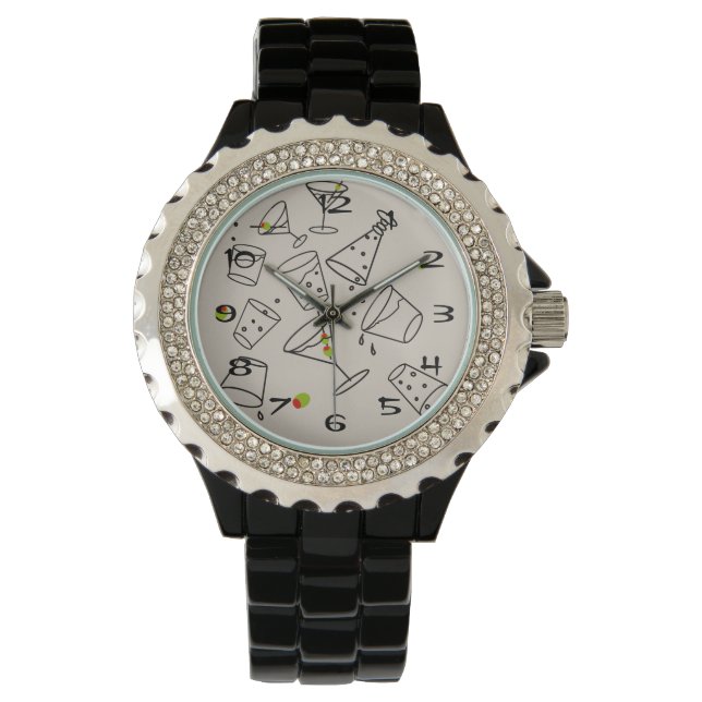 Getränke Acryl eWatch Uhr (Vorderseite)