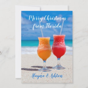 Getränke am Strand Florida Weihnachten Flache Grüß