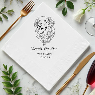 Getränke auf mir Cocktail Haustiere Napkins Hochze Serviette