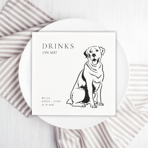 Getränke auf Mir-Hund-Hochzeit Serviette