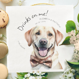 Getränke auf mir Labrador Wasserfarbenspass Dog Pe Serviette