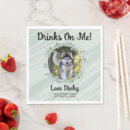 Getränke auf mir Napkins mit Ihrem Foto für Hausti Serviette