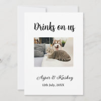 Getränke auf uns offene Bar Haustier-Foto Hochzeit