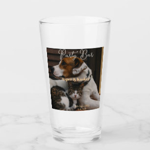 Getränke auf uns offene Bar Haustier-Foto Hochzeit Glas