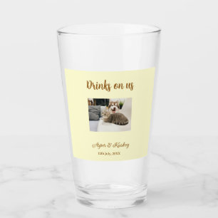 Getränke auf uns offene Bar Haustier-Foto Hochzeit Glas