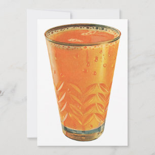 Getränke aus früherer Zeit, Glas Orangensaft Frühs