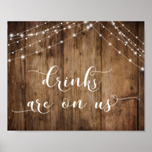 Getränke aus Holz und Lights sind auf unserem Empf Poster