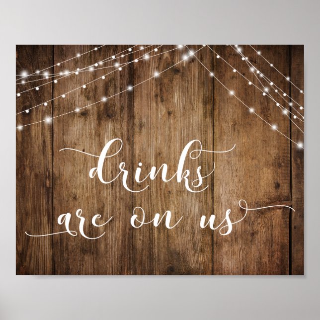 Getränke aus Holz und Lights sind auf unserem Empf Poster (Vorne)