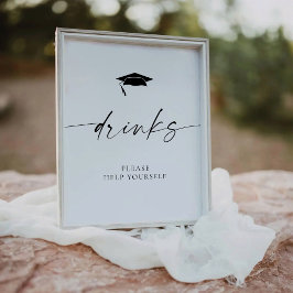 Getränke aus Minimalistischem Abschluss Sockelschild