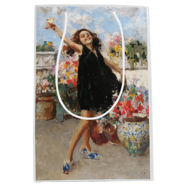 Getränke feiern Toast (von Vincenzo Irolli) Mittlere Geschenktüte (Vorderseite)