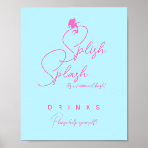 Getränke für die Minimalistische Meerjungfrau-Gebu Poster