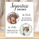 Getränke für Hunde Bar Haustiere Hochzeiten Fotos  Poster<br><div class="desc">Unterschreiben Sie Cocktails von Ihren Haustieren! Bringen Sie Ihren besten Hund, die beste Katze und jedes Haustier in Ihre Hochzeit mit einem eigenen Bar für Ihre Gäste. Ideal für Hundeliebhaber, und ein spezielles Hundeschlitten Bar wird bei Ihrer Hochzeit ein Hit sein. Einfach aber elegant weiß mit schwarzen Skizzen Eukalyptus-Blätter. Passen...</div>