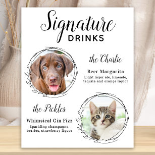 Getränke für Hunde Bar Haustiere Hochzeiten Fotos  Poster