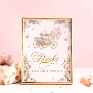 Getränke für Prinzessinnen Bitte helfen Sie sich s Poster