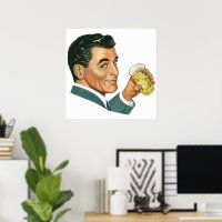 Getränke für Vintage-Cocktails, Mann trinkt Geträn