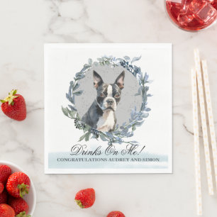 Getränke Gehen Auf Mich Boston Terrier Haustier Ho Serviette