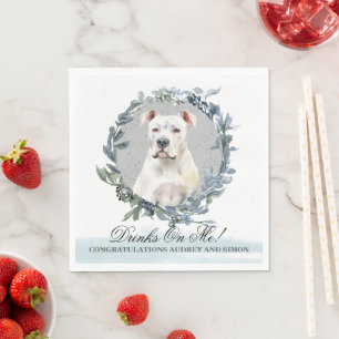 Getränke gehen auf mich! Dogo Argentino Hund Haust Serviette