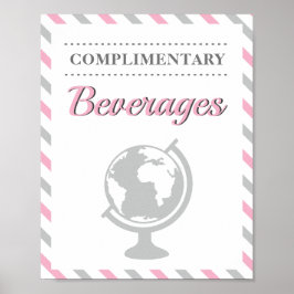 Getränke Getränke Reiseflugzeug-Party Poster