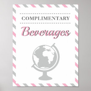 Getränke Getränke Reiseflugzeug-Party Poster