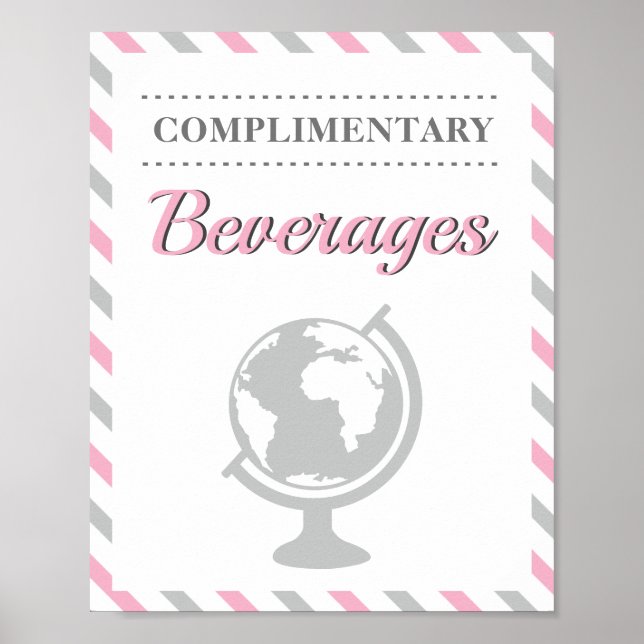 Getränke Getränke Reiseflugzeug-Party Poster (Vorne)