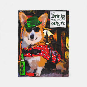 Getränke gut mit anderen Corgi Fleecedecke