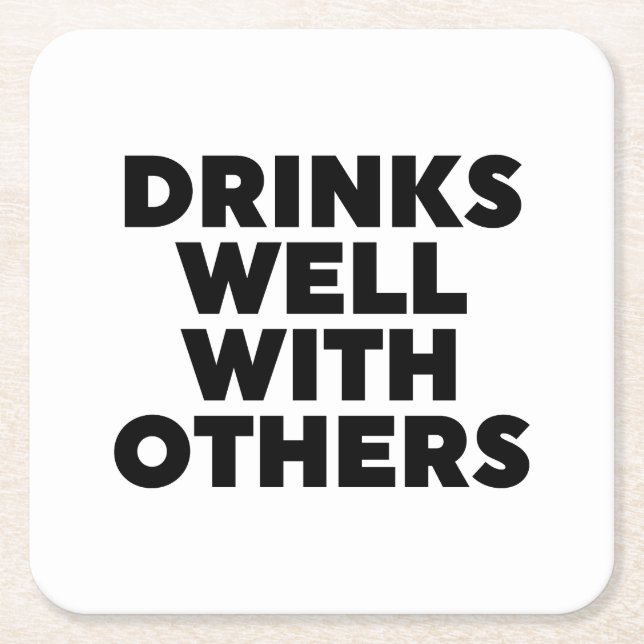 Getränke gut mit anderen rechteckiger pappuntersetzer (Vorderseite)