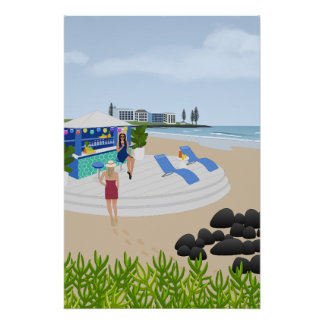Getränke im Beach Bar Poster