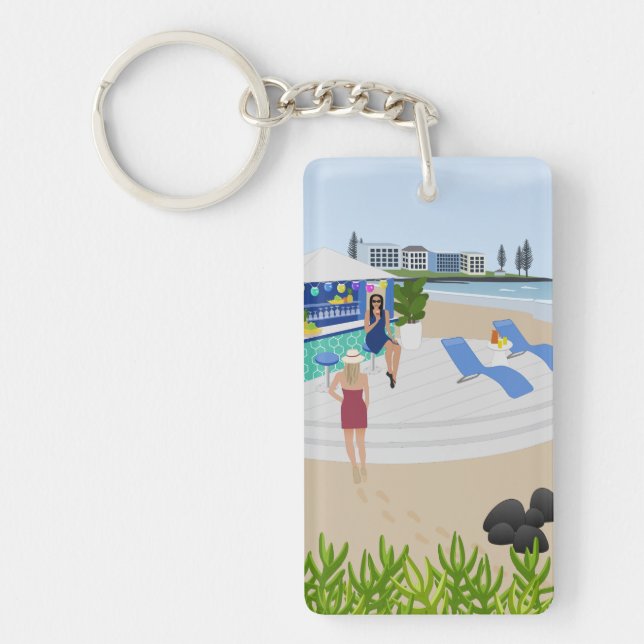 Getränke im Beach Bar Schlüsselanhänger (Vorderseite)