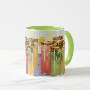 Getränke im Vintage-Stil, Getränke mit Eiswürfeln  Tasse