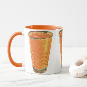 Getränke im Vintage-Stil, Glas Orangensaft Frühstü Tasse