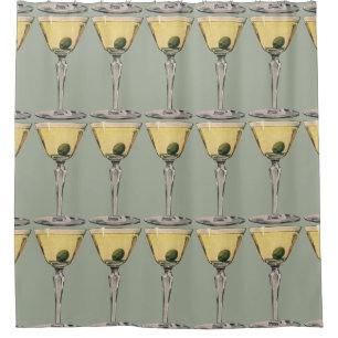 Getränke, Martini Olive Cocktail Duschvorhang