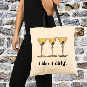 Getränke, Martini Olive Cocktail Tragetasche