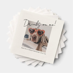 Getränke mit Foto - personalisierte Hochzeit Serviette