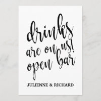 Getränke sind auf uns! Erschwingliches Hochzeitssz