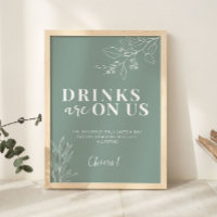 Getränke sind auf unserem Boho Sage Green Wedding 