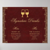 Getränke-Spezialitäten Bordeaux Gold Schrift Hochz