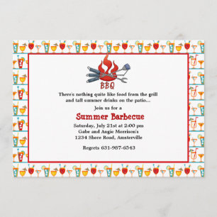 Getränke und eine GRILLEN Einladung