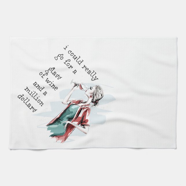 Getränke- und Geldwünsche Geschirrtuch (Horizontal)