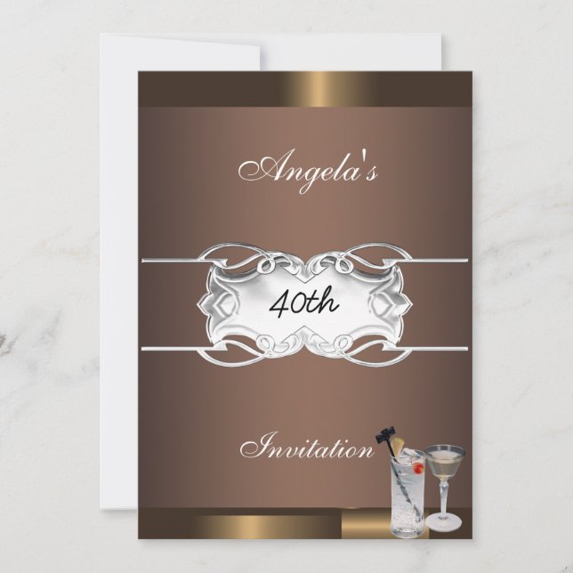 Getränke und Schokolade-Party Einladung (Vorderseite)