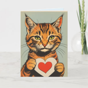Getränkekarte zum Valentinstag mit getigertem Kate Karte