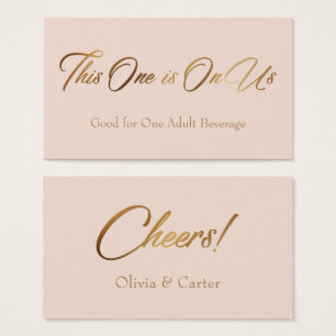 Getränkekarten, schlank, elegante Goldschrift auf 